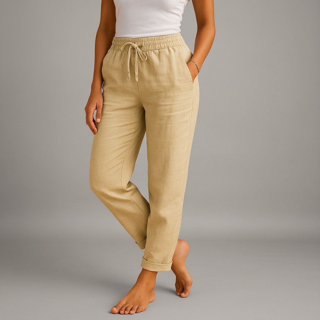 Lichtgewicht Linnen Broek – Elastische Tailleband