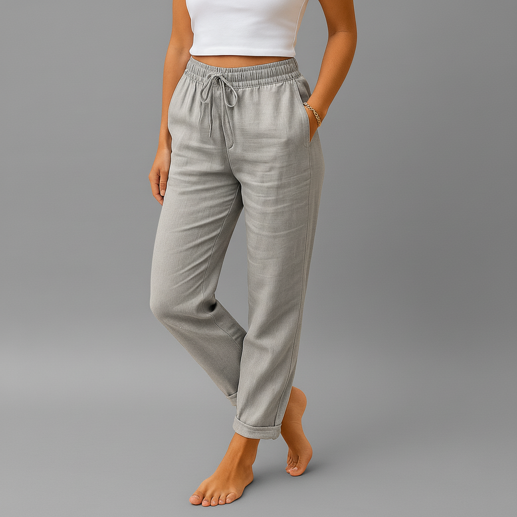 Lichtgewicht Linnen Broek – Elastische Tailleband