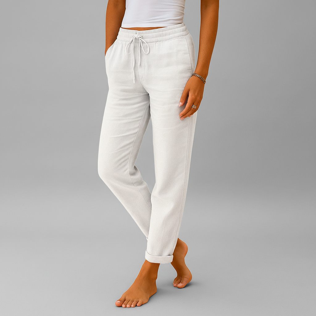 Lichtgewicht Linnen Broek – Elastische Tailleband