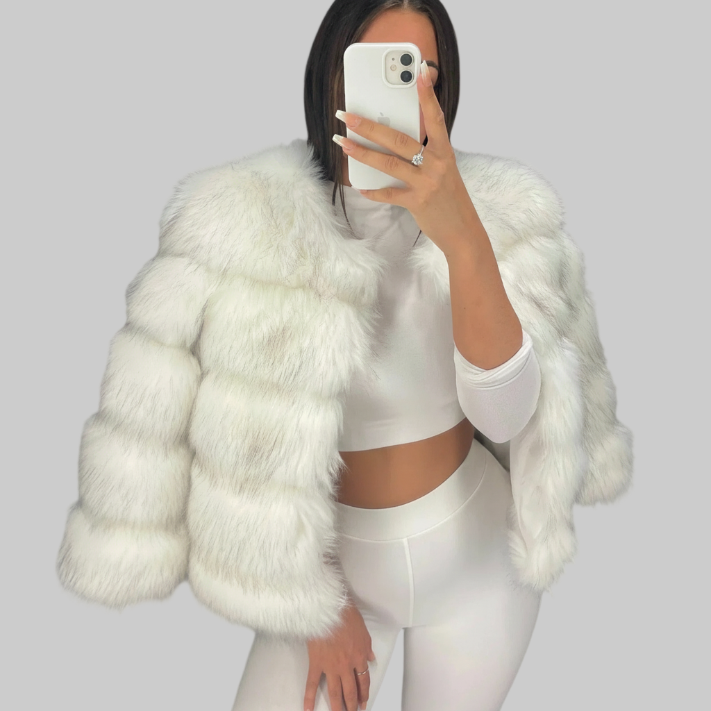 Luxe Nep Bontjas met Volumineuze Pels | Warm