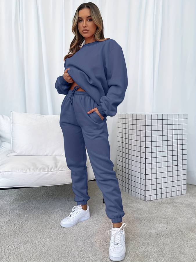 Oversized Sweater & Jogger Set – Zachte Fleece Joggingpakken