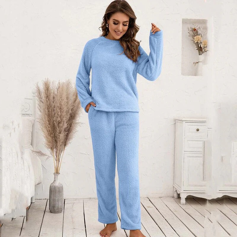 Fluffy Teddy Loungewear Set – Zachte Trui en Broek