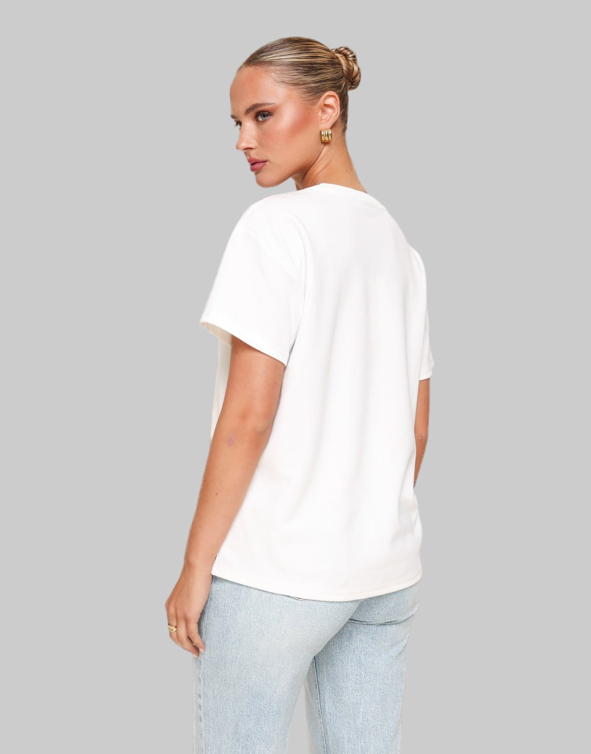 Witte Oversized Basic SS - T-shirt - Olivia & Kate