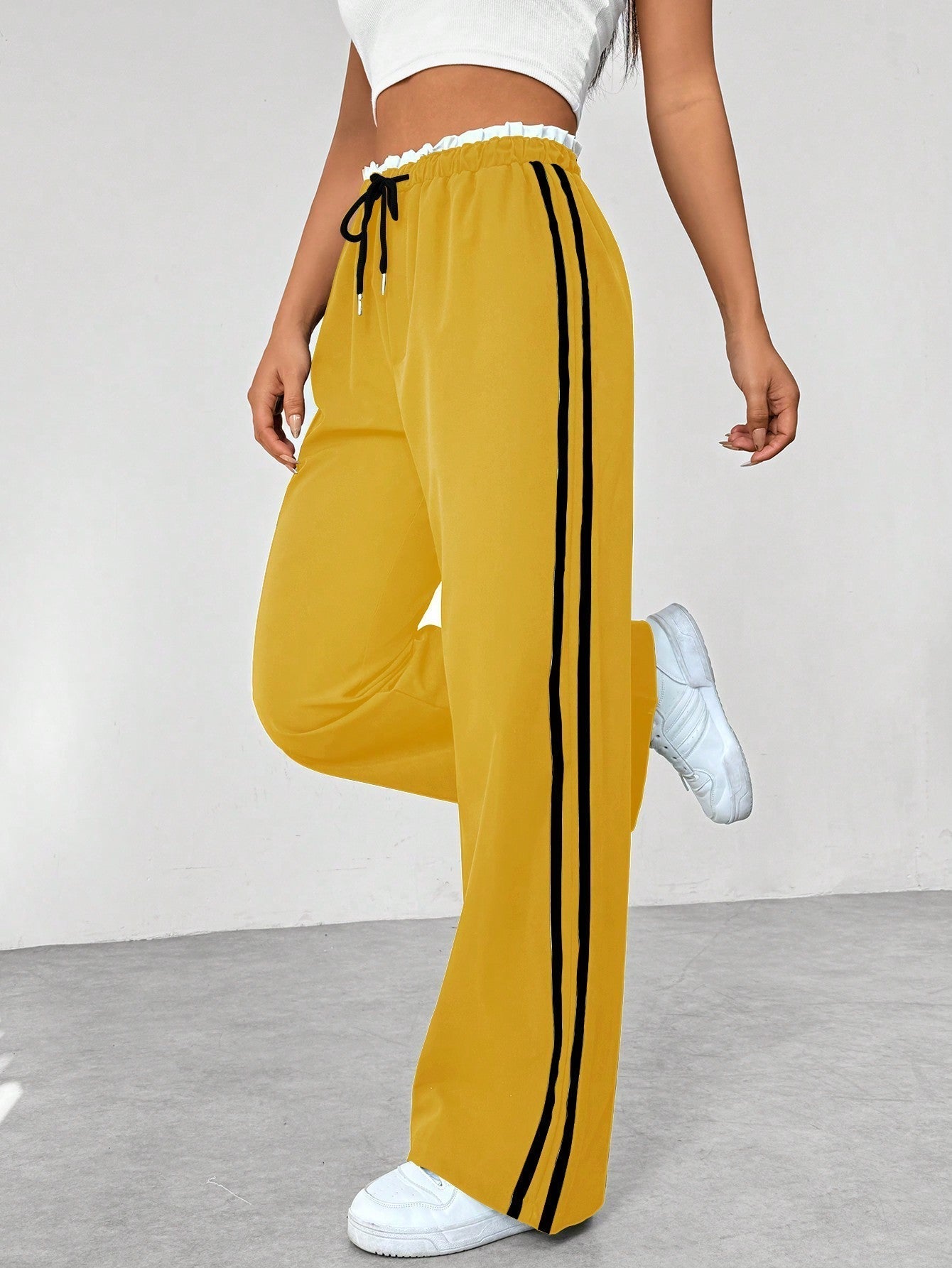 Niek | Trendy Sportieve Wide-Leg Broek