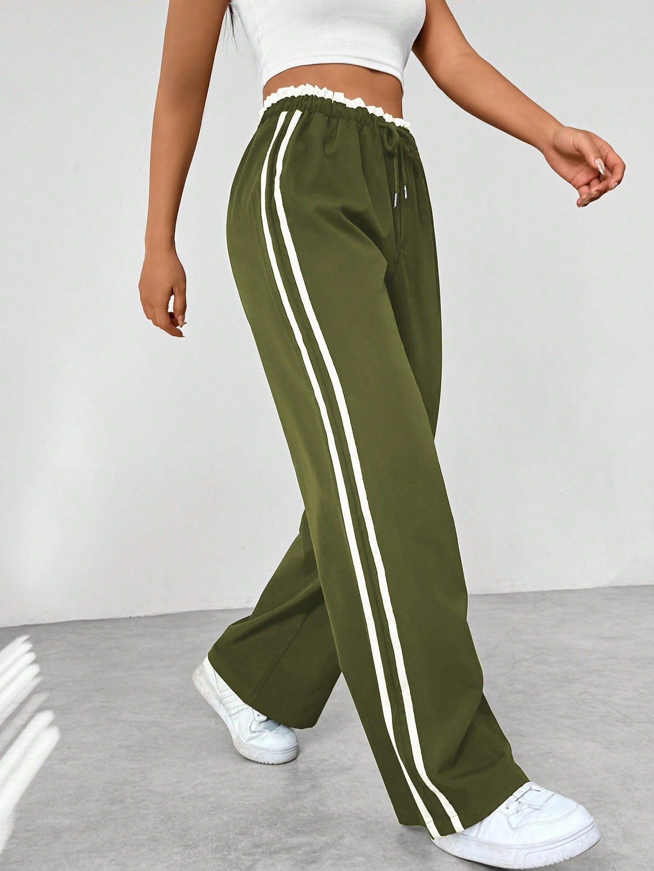 Niek | Trendy Sportieve Wide-Leg Broek