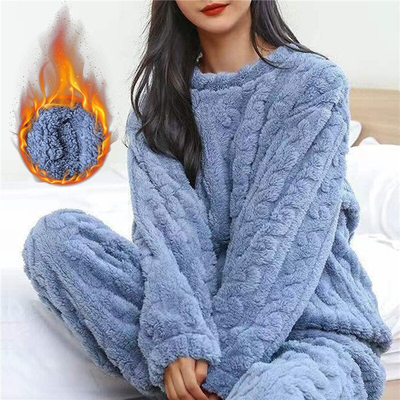 Fleece Pyjama Set – Extreem Zacht Kabelpatroon