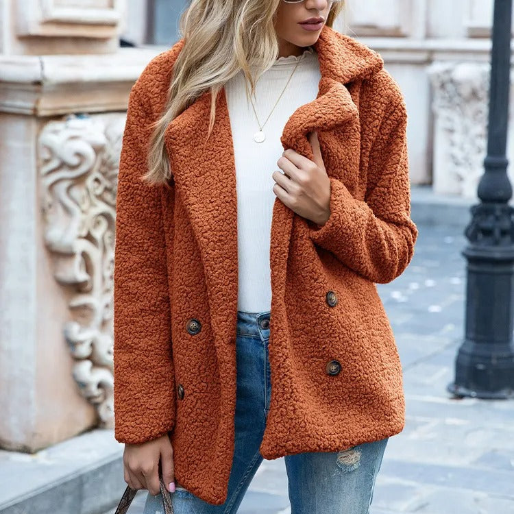 Teddy Jas met Dubbele Rij Knopen en Kraag