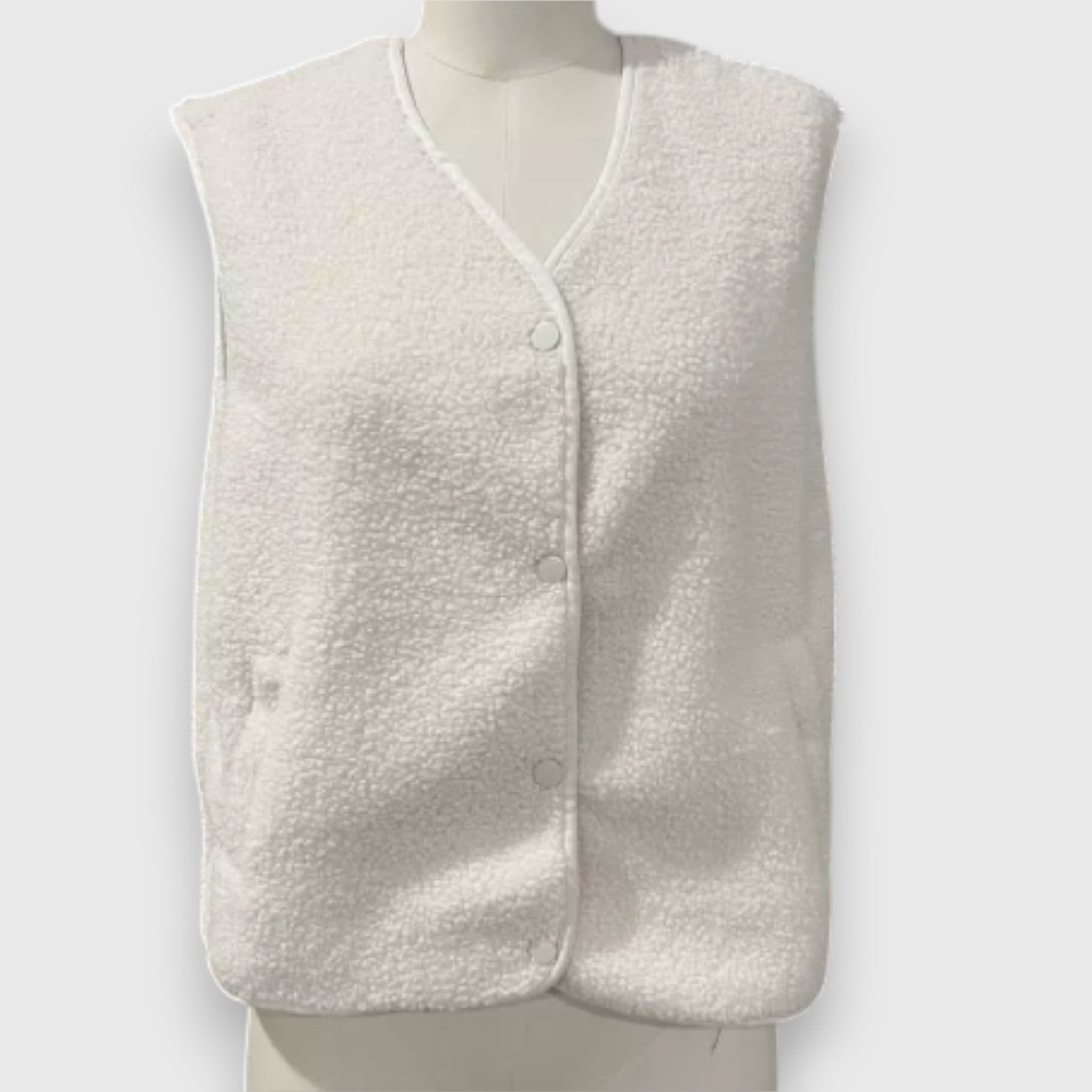 Groen Fleece Vest – Zachte Sherpa Teddy Stijl