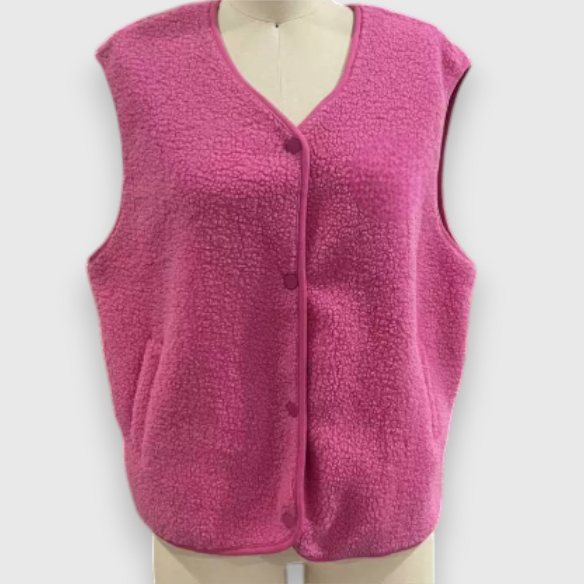 Groen Fleece Vest – Zachte Sherpa Teddy Stijl