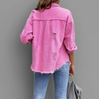 Verweerd Denim Jack – Opgerekt & Rafeleffect