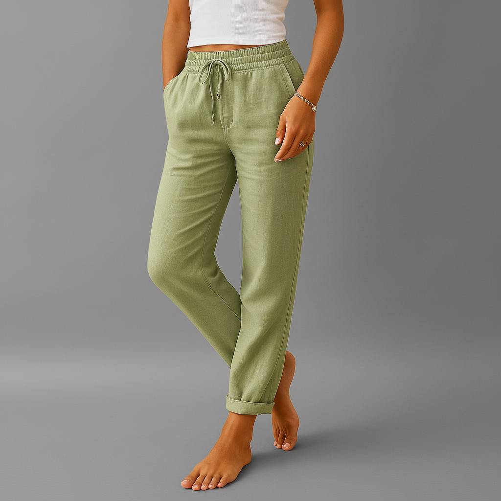 Lichtgewicht Linnen Broek – Elastische Tailleband