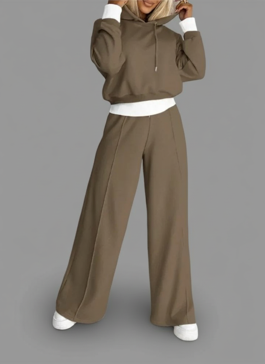 Loungewear Set met Hoodie en Wijde Pijpen