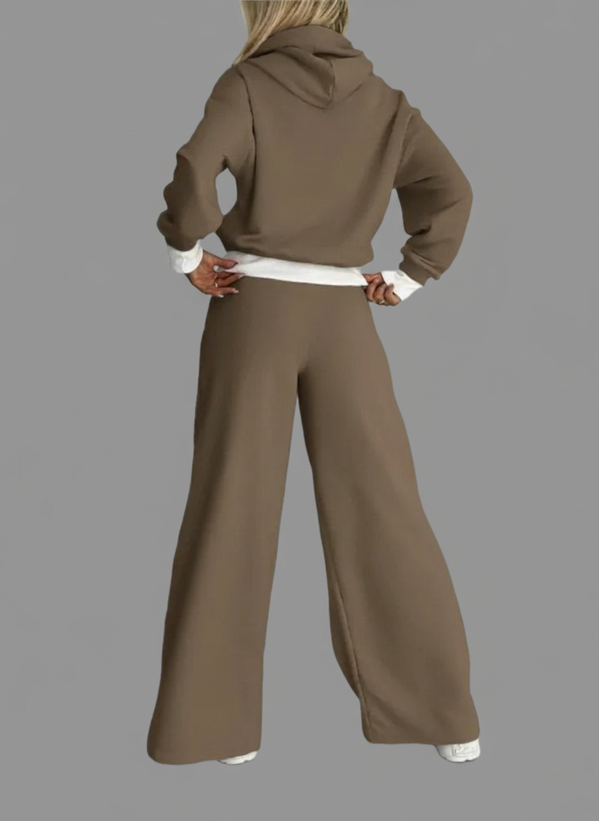 Loungewear Set met Hoodie en Wijde Pijpen