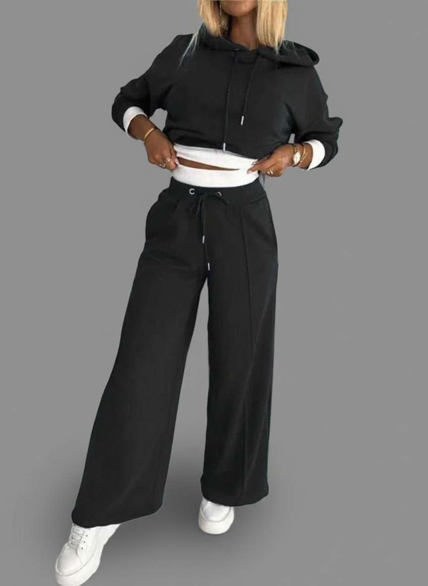 Loungewear Set met Hoodie en Wijde Pijpen