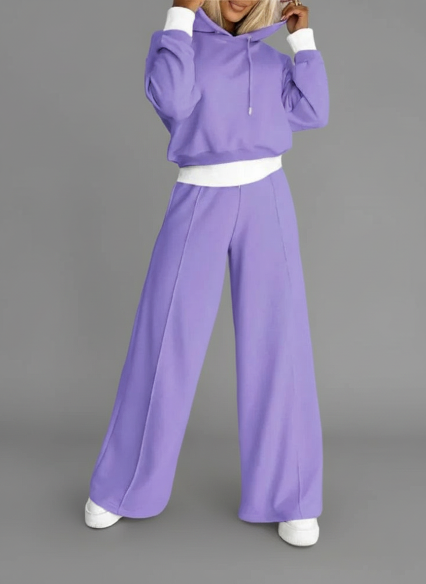 Loungewear Set met Hoodie en Wijde Pijpen