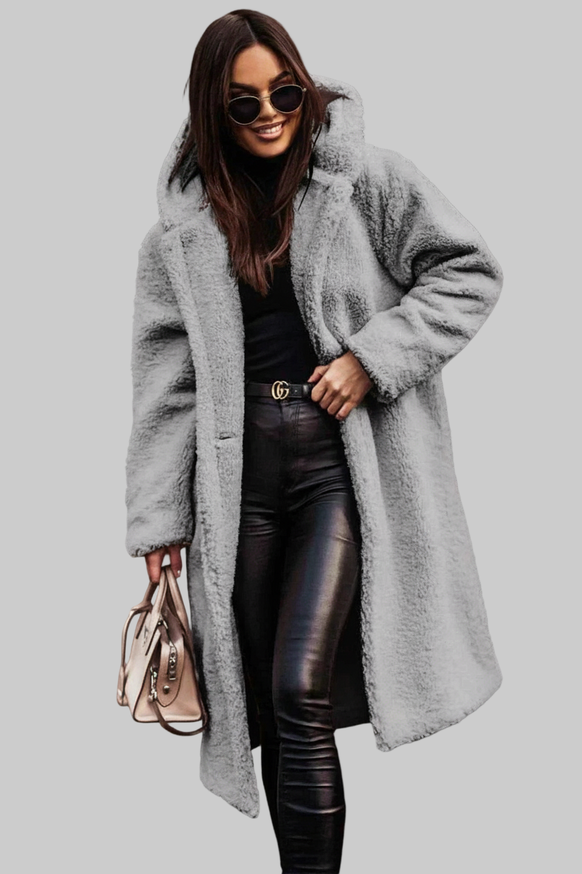 Lange Teddyjas met Capuchon – Oversized Wolmix