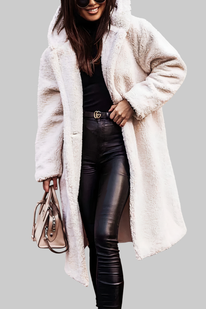 Lange Teddyjas met Capuchon – Oversized Wolmix