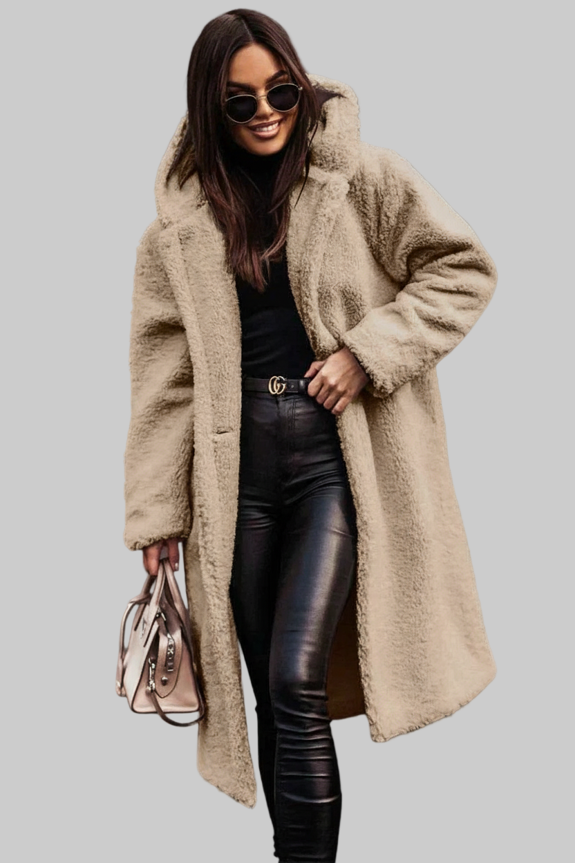 Lange Teddyjas met Capuchon – Oversized Wolmix