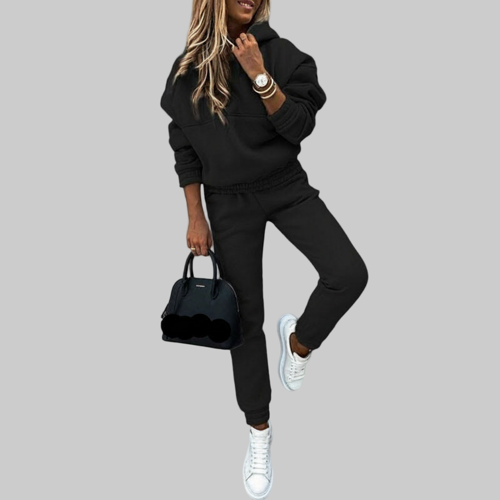 Hooded Lounge Set – Geborstelde Fleece Tailleband