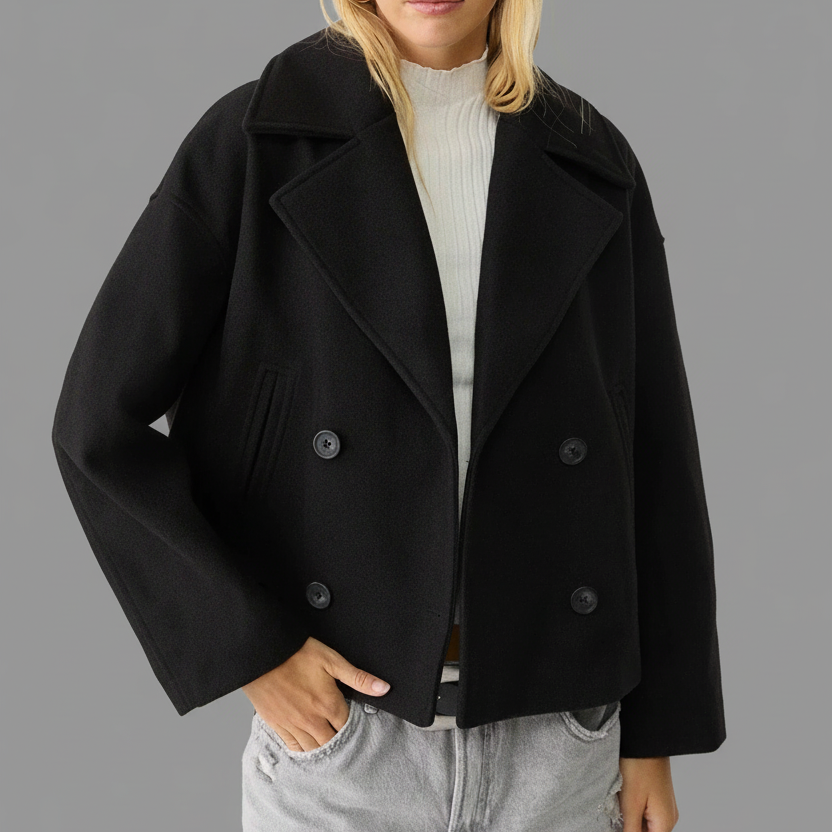 Kort Dubbelknoops Jasje – Oversized Pasvorm