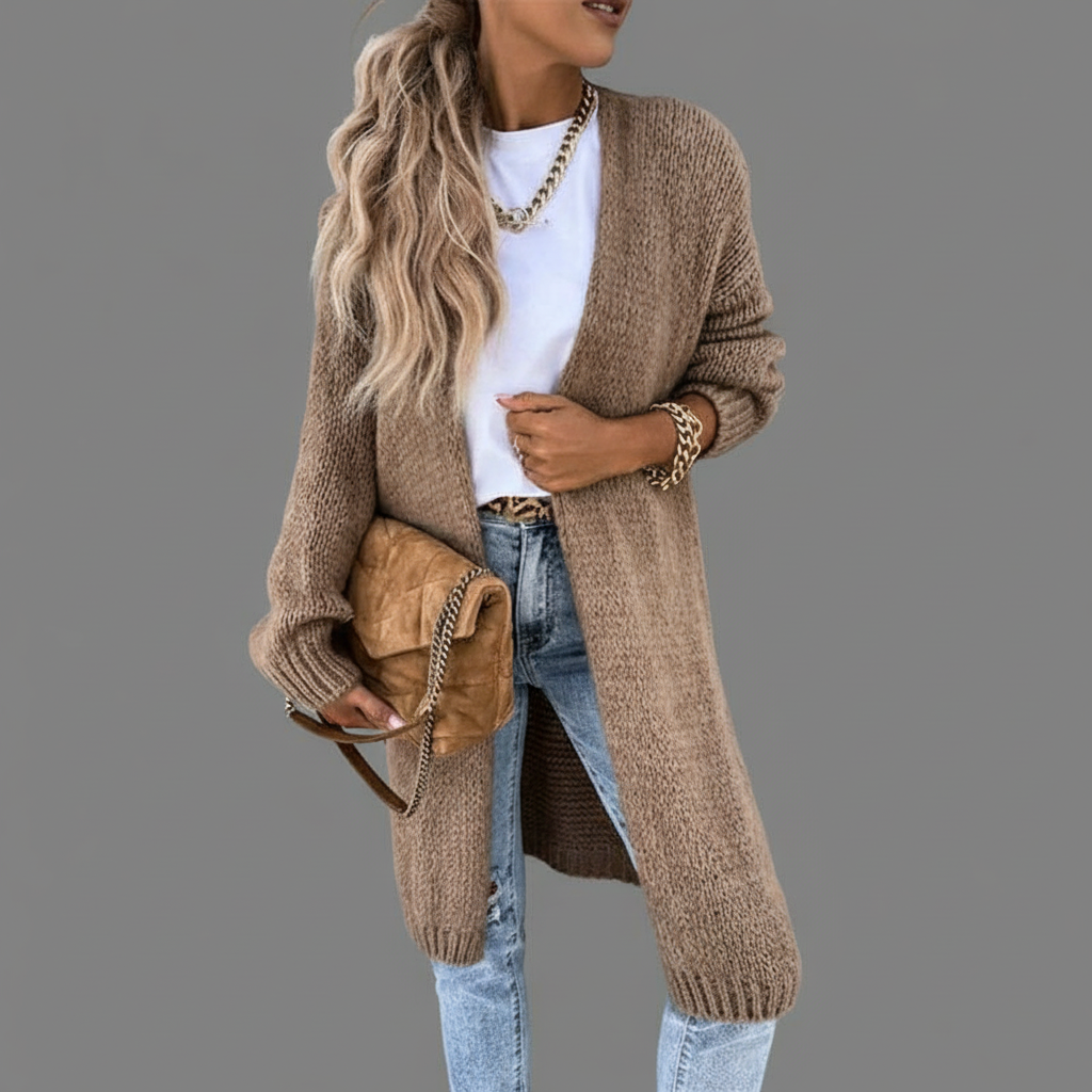 Lange Gebreide Cardigan – Oversized & Open Vallend