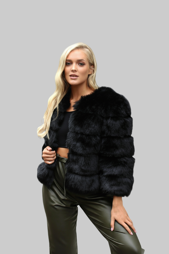 Luxe Nep Bontjas met Volumineuze Pels | Warm