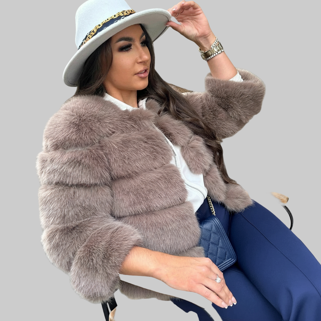 Luxe Nep Bontjas met Volumineuze Pels | Warm