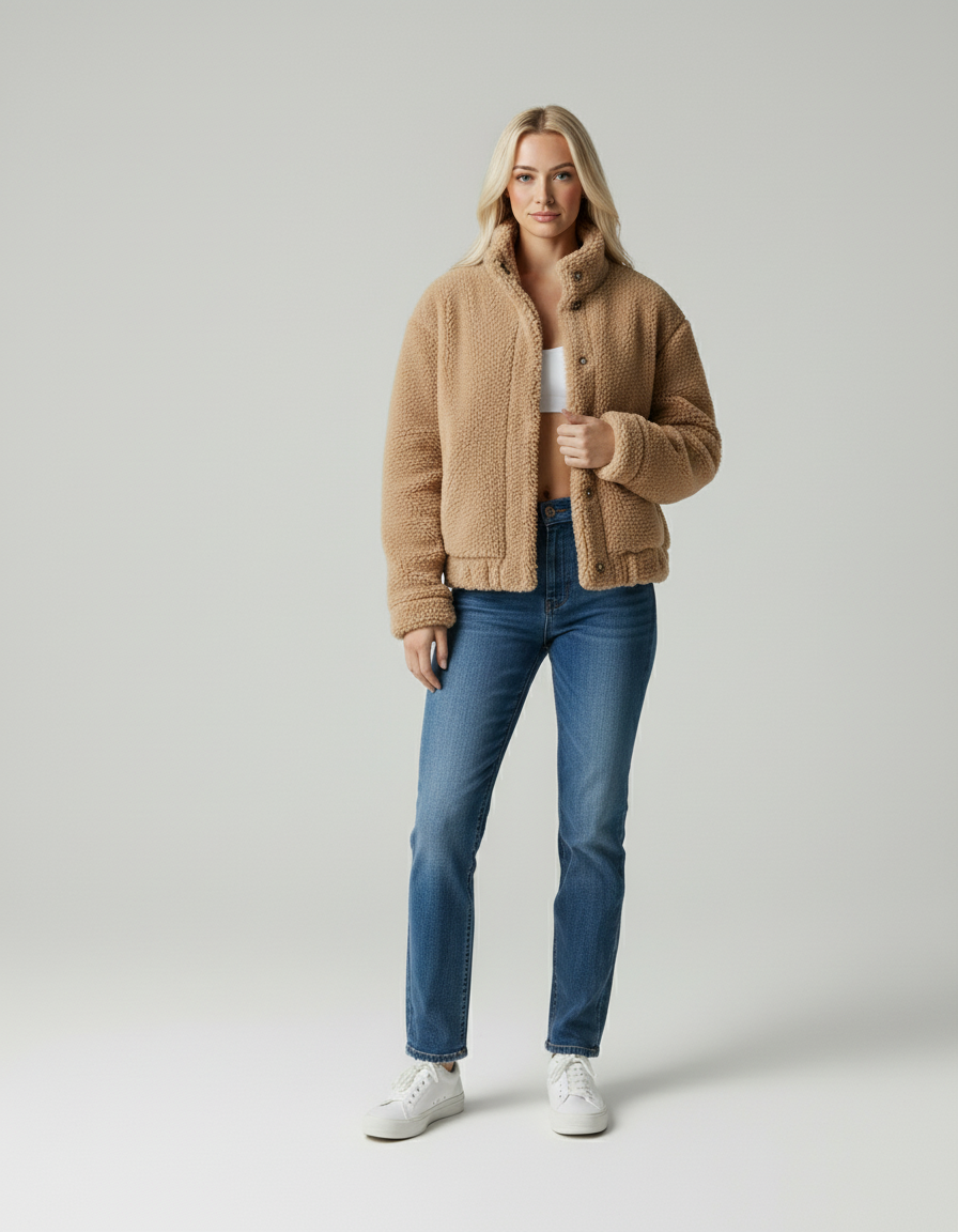 Emora Nova - Dames Oversized Teddy Jas - Winter