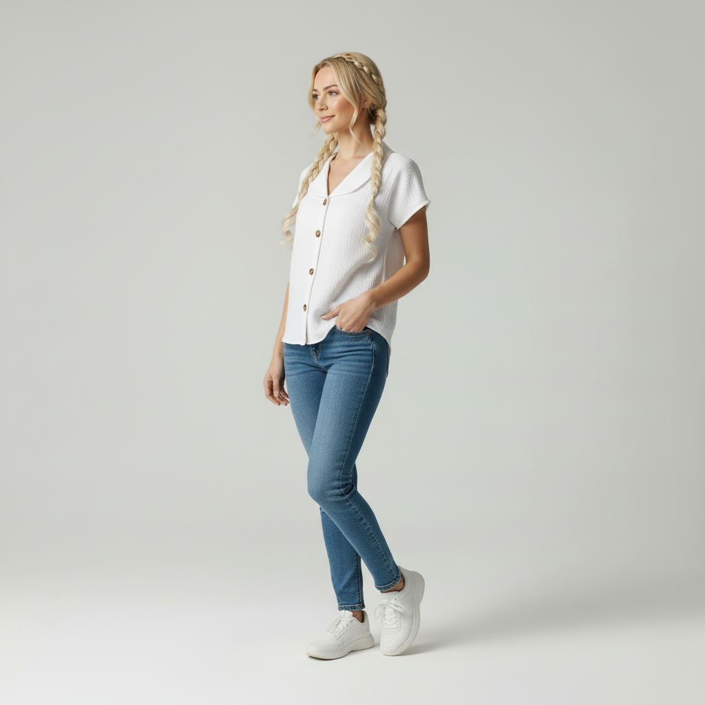 Emora Nova - Casual Chic Dames Blouse met Knopen