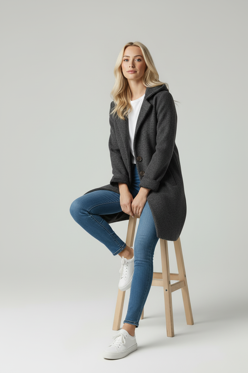 Emora Nova - Dames Gebreide Lange Jas