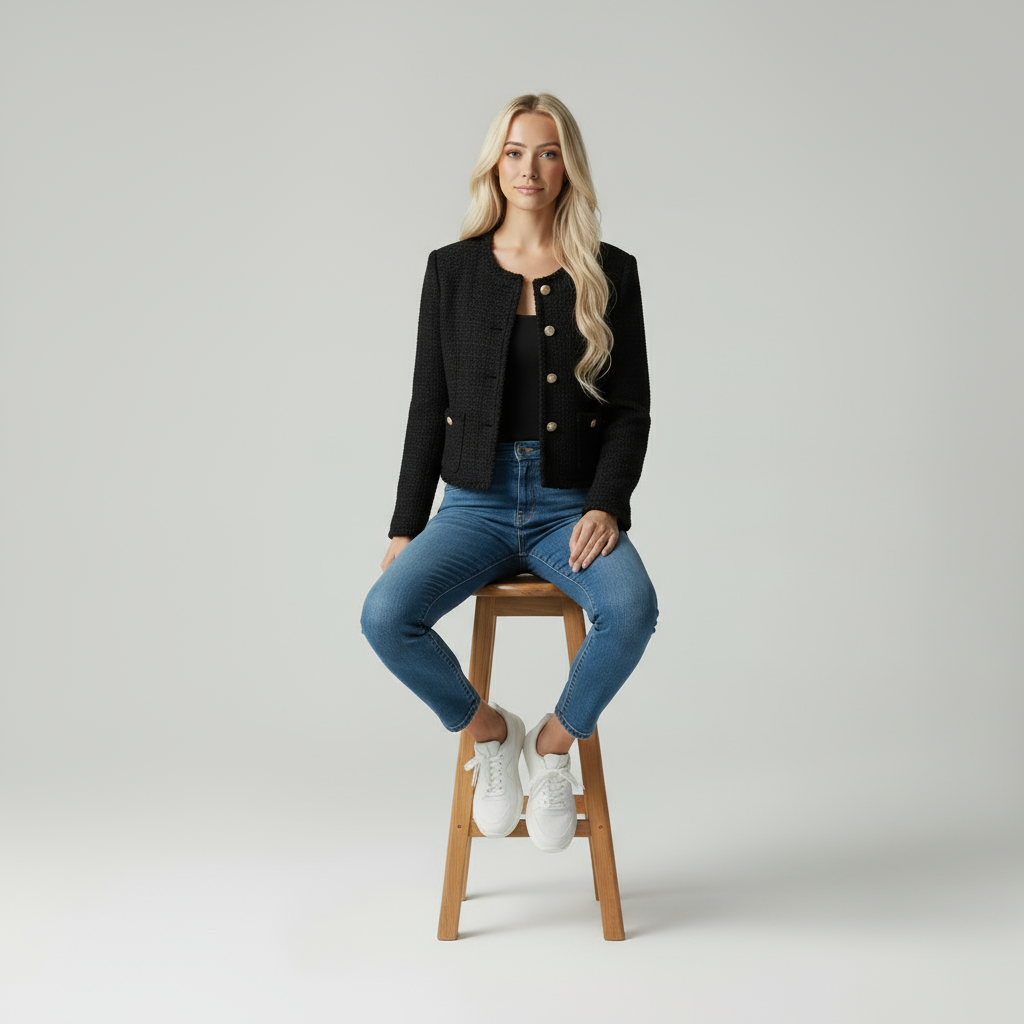 Emora Nova - Stijlvolle Dames Blazer - Klassiek Tweed