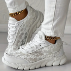 Emora Nova - Moderne Vrouwen Sneakers met Bloemendessin