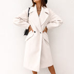 Emora Nova - Moderne Vrouwen Klassieke Wolmix Jas - Winter