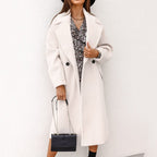 Emora Nova - Moderne Vrouwen Klassieke Wolmix Jas - Winter