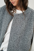 Textuur Vest – Luxe Mohairmix met Oversized Pasvorm