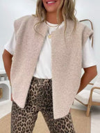 Textuur Vest – Luxe Mohairmix met Oversized Pasvorm