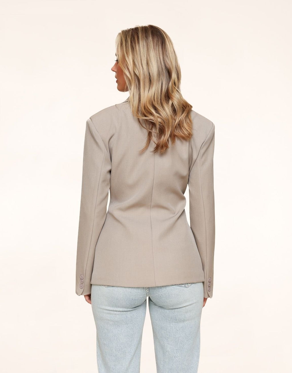 Taupe Classic Getailleerde - Blazer - Olivia & Kate
