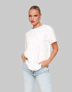 Witte Oversized Basic SS - T-shirt - Olivia & Kate