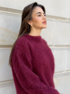 Luxe Geborstelde Trui – Zachte Mohair Look Fit