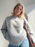Luxe Geborstelde Trui – Zachte Mohair Look Fit