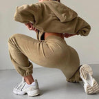 Oversized Fleece Trainingspak – Jogger met Capuchon