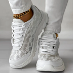 Emora Nova - Moderne Vrouwen Sneakers met Bloemendessin