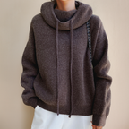 Luxe Gebreide Hoodie – Oversized Pasvorm Met Tunnelkoord