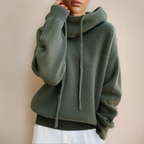 Luxe Gebreide Hoodie – Oversized Pasvorm Met Tunnelkoord