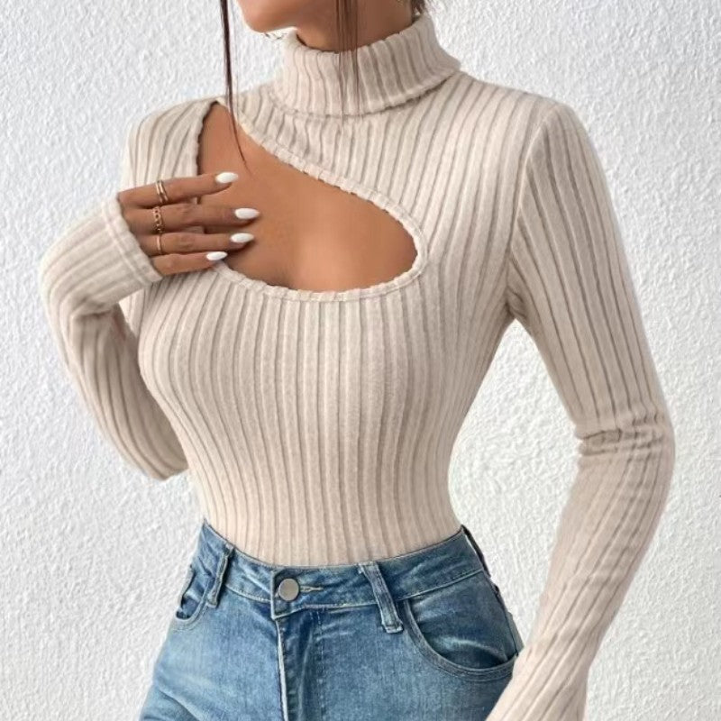 Emora Nova - Moderne Vrouw Gebreide Top met Cut-Out