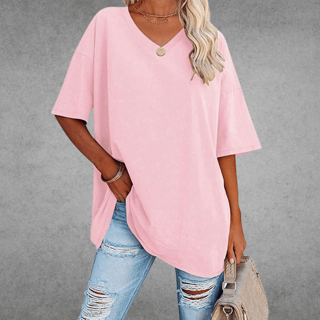 Emora Nova - Hedendaagse Vrouw Oversized T-Shirt - Zwart
