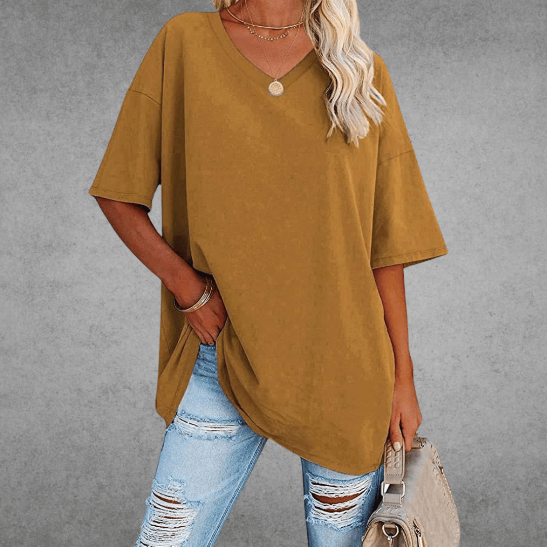 Emora Nova - Hedendaagse Vrouw Oversized T-Shirt - Zwart