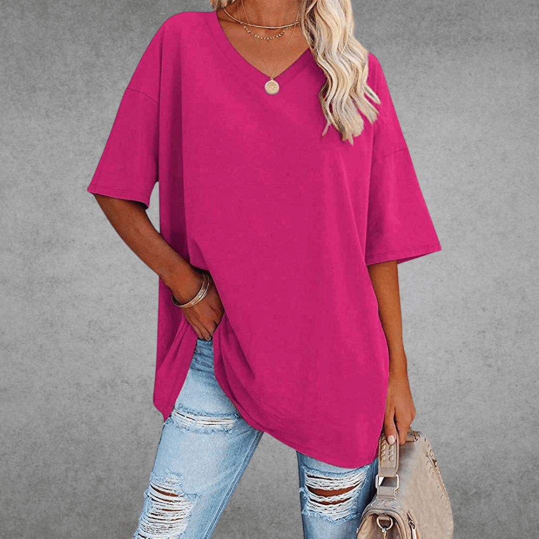 Emora Nova - Hedendaagse Vrouw Oversized T-Shirt - Zwart