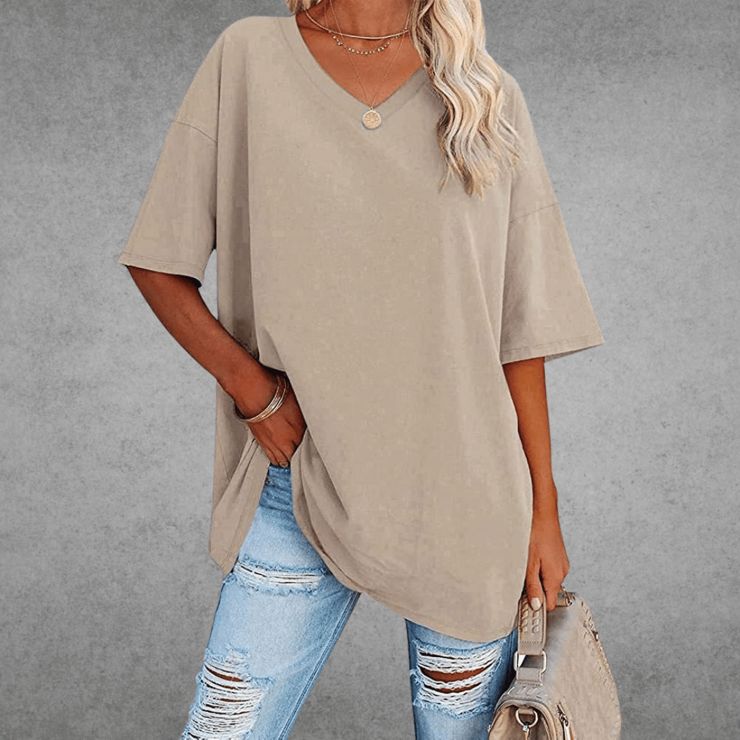 Emora Nova - Hedendaagse Vrouw Oversized T-Shirt - Zwart