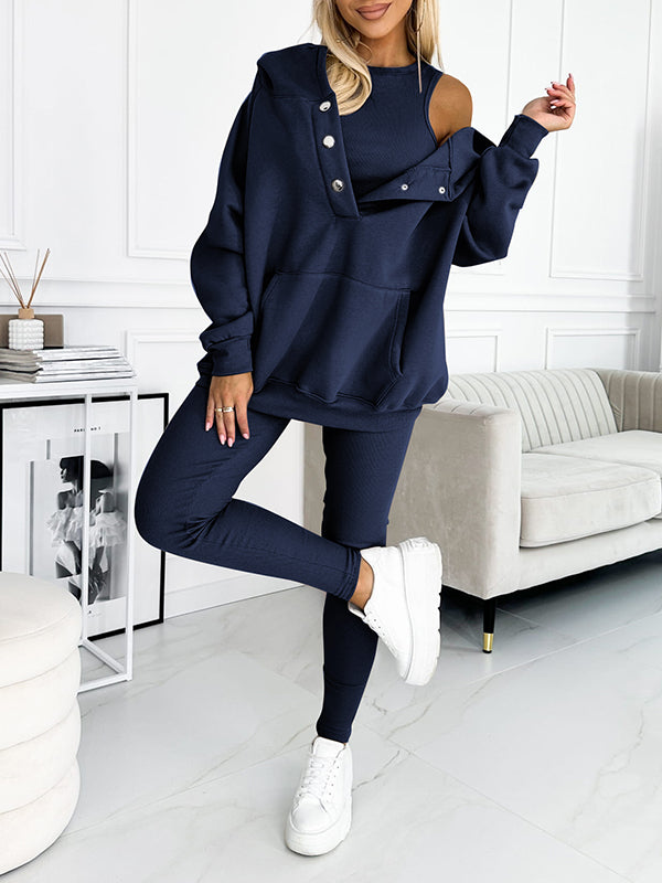 Emora Nova - Loungewear Set met Capuchon en Pouch Pocket